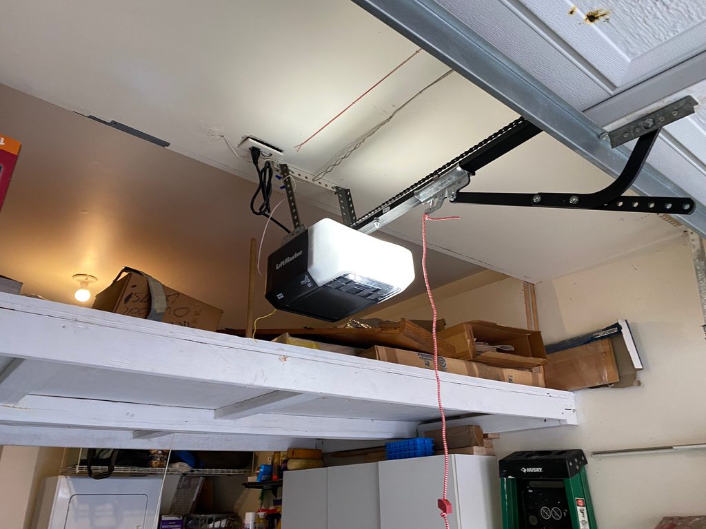 New white garage door after replacement, Pacific Beach